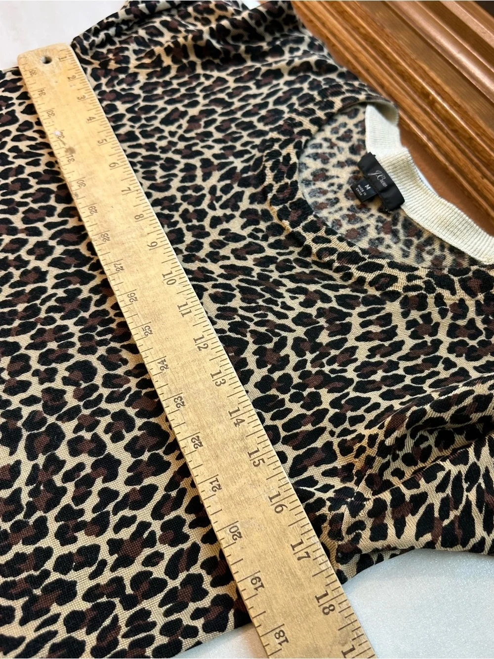 J.Crew Tippi Sweater in Leopard Womens M 100% Merino Wool Style #J6354 Preppy